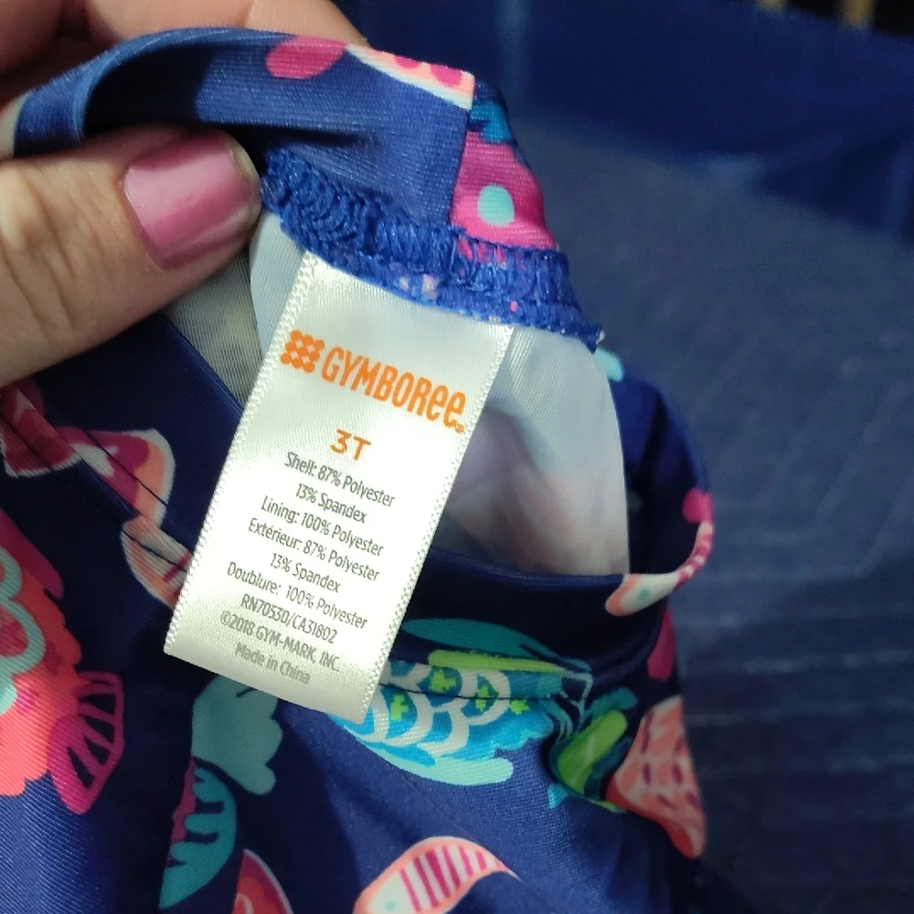 Gymboree Navy Fish Pattern Rashguard - Picture 2 of 3